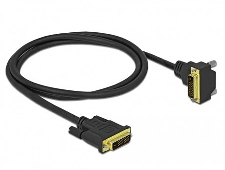 Delock 85893 Dvi Cable 24+1 Male To 24+1 Male Angled 1 M