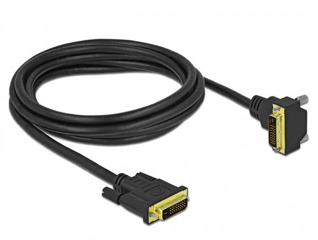 Delock 85894 Dvi Cable 24+1 Male To 24+1 Male Angled 2 M