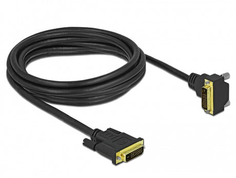 Delock 85895 Dvi Cable 24+1 Male To 24+1 Male Angled 3 M