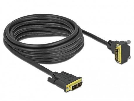 Delock 85896 Dvi Cable 24+1 Male To 24+1 Male Angled 5 M