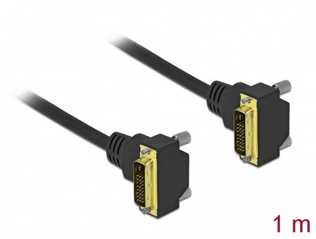 Delock 85897 Dvi Cable 24+1 Male Angled To 24+1 Male Angled 1 M