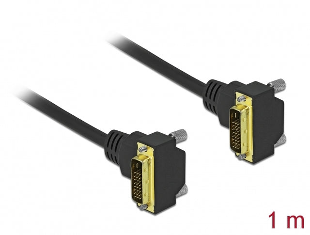 Delock 85897 Dvi Cable 24+1 Male Angled To 24+1 Male Angled 1 M