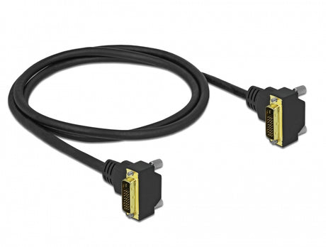 Delock 85897 Dvi Cable 24+1 Male Angled To 24+1 Male Angled 1 M