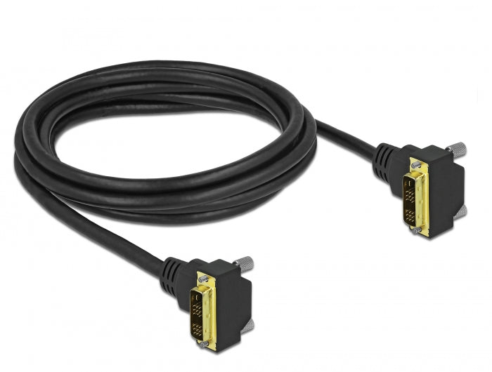 Delock 85906 Dvi Cable 18+1 Male Angled To 18+1 Male Angled 2 M