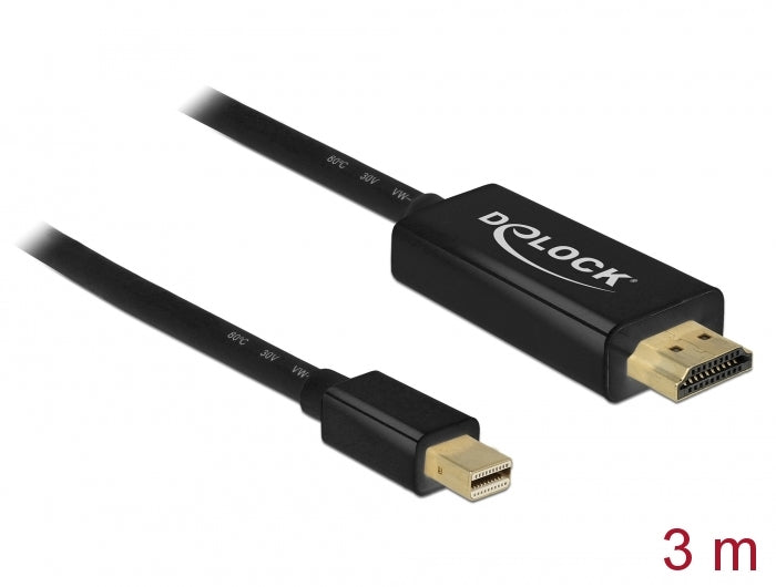 Delock 83700 Passive Mini Displayport 1.1 To Hdmi Cable 3 M