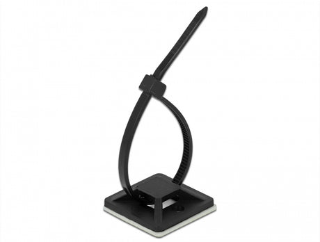 Delock 18674 Cable Tie Mount 30 X 30 Mm With Cable Tie L 200 X W 4.8 Mm Black