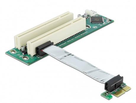 Delock 41341 Riser Card Pci Express X1 > 2 X Pci With Flexible Cable 9 Cm