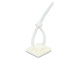 Delock 18677 Cable Tie Mount 25 X 25 Mm With Cable Tie L 150 X W 3.6 Mm White