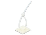 Delock 18678 Cable Tie Mount 30 X 30 Mm With Cable Tie L 200 X W 4.8 Mm White