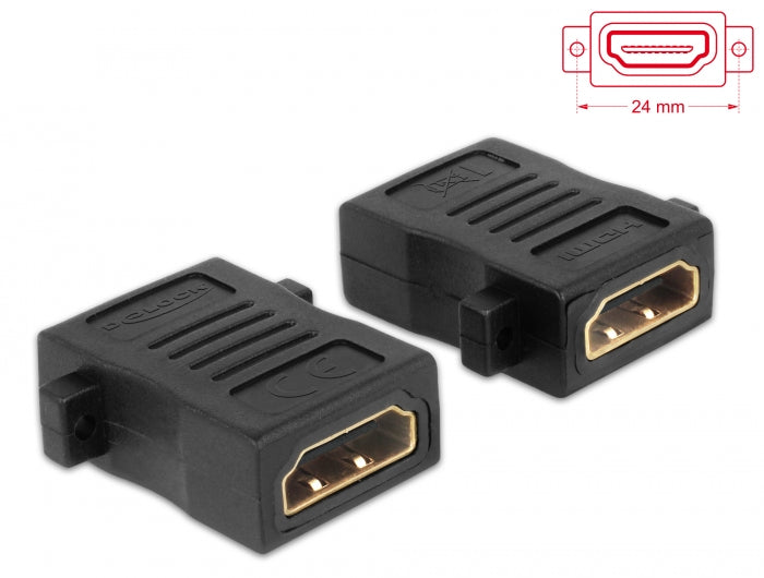 Delock 65509 Adapter Hdmi-A Female > Hdmi-A Female With Screw Hole