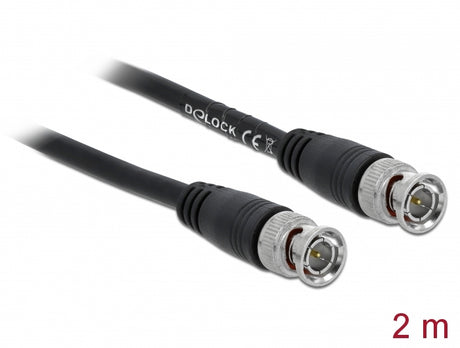 Delock 80082 Cable Bnc Male To Bnc Male 2 M