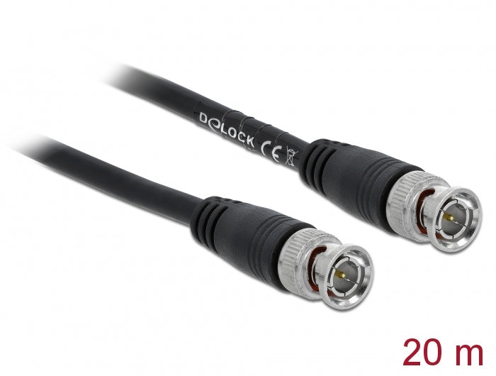 Delock 80087 Cable Bnc Male To Bnc Male 20 M