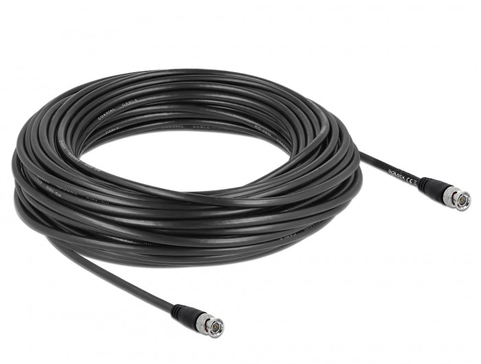 Delock 80088 Cable Bnc Male To Bnc Male 25 M