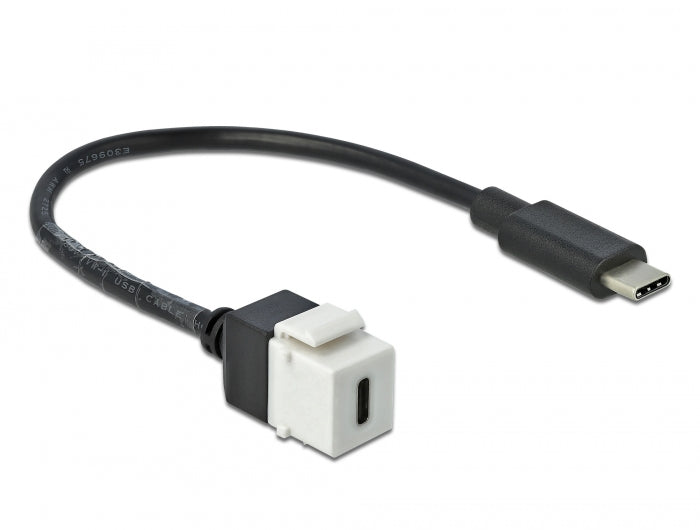 Delock 86399 Keystone Module Usb 3.0 C Female > Usb 3.0 C Male With Cable