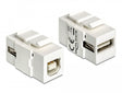 Delock 86320 Keystone Module Usb 2.0 A Female > Usb 2.0 B Female White