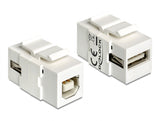 Delock 86320 Keystone Module Usb 2.0 A Female > Usb 2.0 B Female White