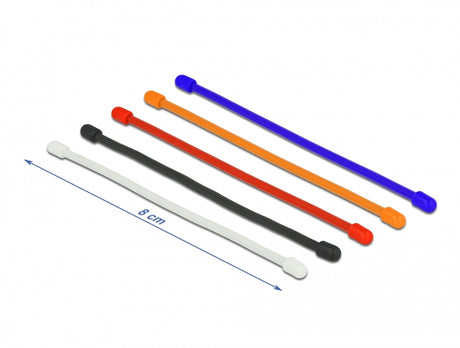 Delock 18970 Cable Ties Flexible L 80 X W 4 Mm Assorted Colors Set 10 Pieces