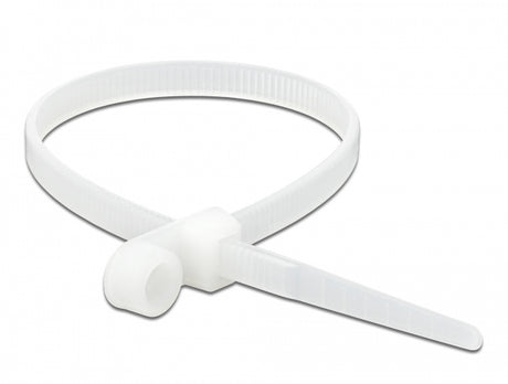 Delock 18944 Cable Tie With Fastening Eyelet L 160 X W 4.8 Mm White 10 Pieces