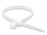 Delock 18946 Cable Tie With Fastening Eyelet L 300 X W 4.8 Mm White 10 Pieces