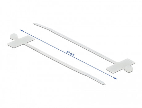 Delock 18954 Cable Tie With Label Tap L 100 X W 2.5 Mm White 10 Pieces