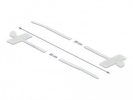 Delock 18955 Cable Tie With Label Tap L 200 X W 2.5 Mm White 10 Pieces