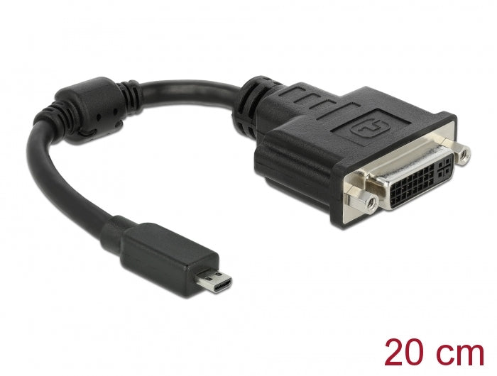 Delock 65563 Adapter Hdmi Micro-D Stecker > Dvi 24+5 Buchse 20 Cm