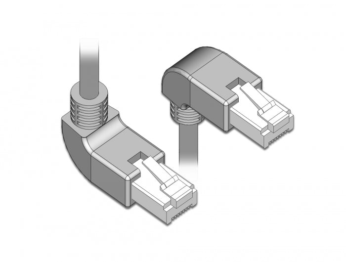 Delock 85861 Network Cable Rj45 Cat.6 S/Ftp Upwards / Downwards Angled 0.5 M