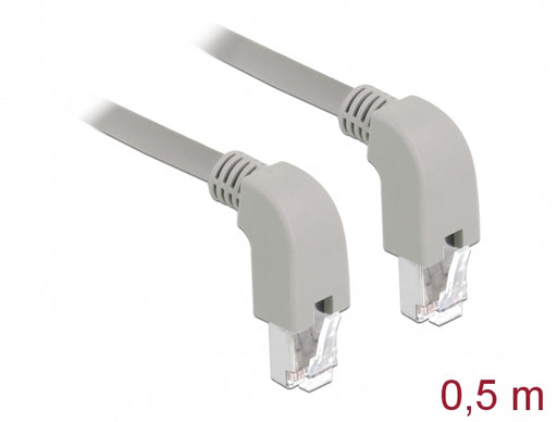 Delock 85867 Network Cable Rj45 Cat.6 S/Ftp Downwards / Downwards Angled 0.5 M