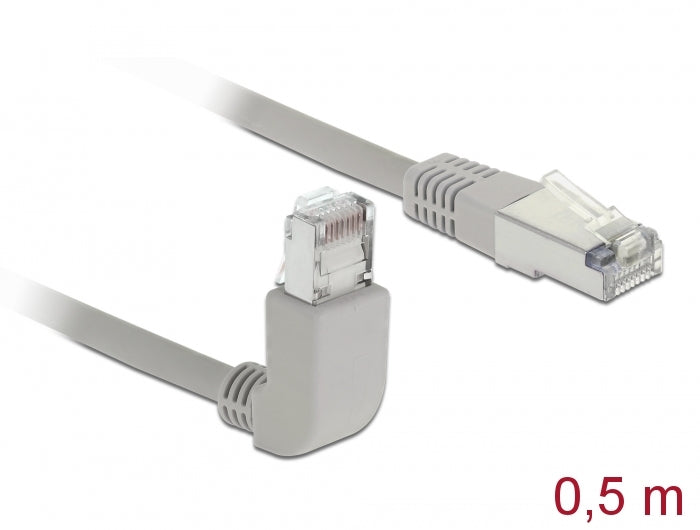 Delock 83524 Network Cable Rj45 Cat.6 S/Ftp Upwards Angled / Straight 0.5 M