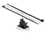 Delock 18880 Cable Clamp 37 X 18 Mm With Cable Tie L 300 X W 4.8 Mm Black