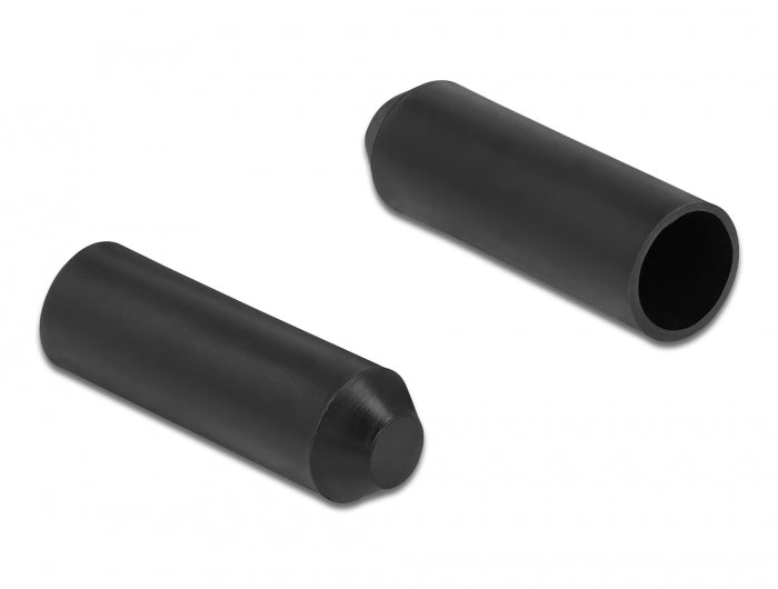 Delock 19755 End Caps With Inside Adhesive 30 X 11 Mm 2 Pieces Black