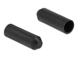 Delock 19755 End Caps With Inside Adhesive 30 X 11 Mm 2 Pieces Black