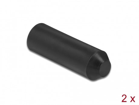 Delock 19755 End Caps With Inside Adhesive 30 X 11 Mm 2 Pieces Black