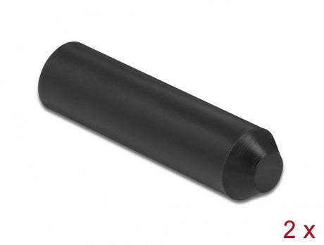 Delock 19762 End Caps With Inside Adhesive 70 X 16 Mm 2 Pieces Black