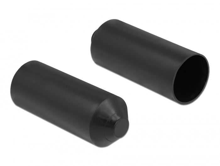 Delock 19860 End Caps With Inside Adhesive 90 X 30 Mm 2 Pieces Black