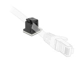 Delock 60247 Cable Holder With Locking Clip Self-Adhesive Black 10 Pieces