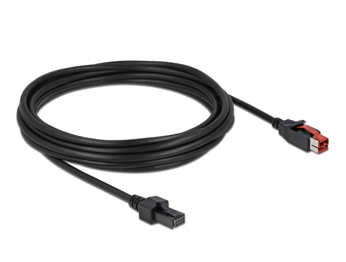 Delock 85954 Poweredusb Cable Male 24 V To 2 X 4 Pin Male 5 M F