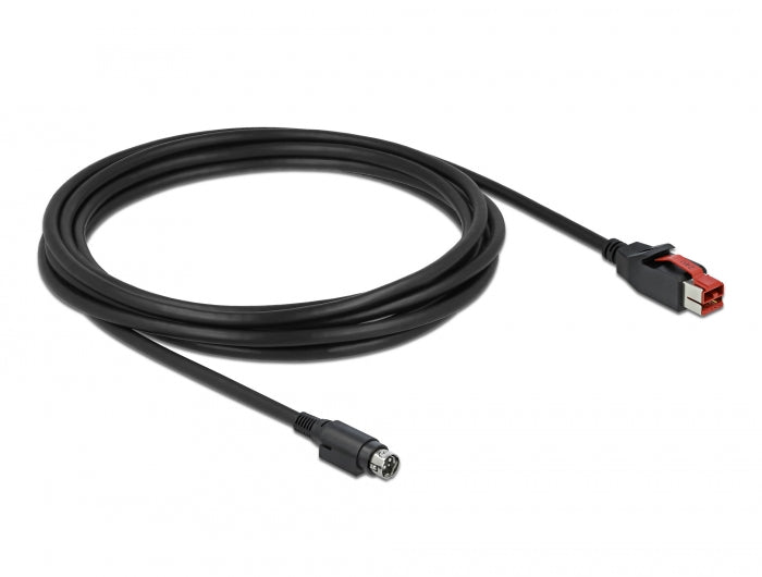 Delock 85947 Poweredusb Cable Male 24 V To Mini-Din 3 Pin Male 3 M