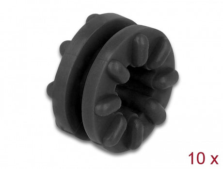 Delock 60191 Anti Vibration Grommet Black 10 Pieces