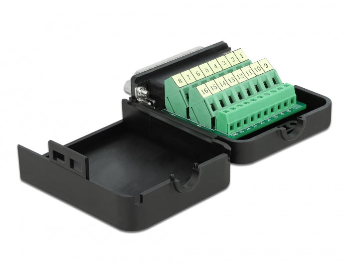 Delock 66266 D-Sub25 Male To Terminal Block Adapter With Enclosure