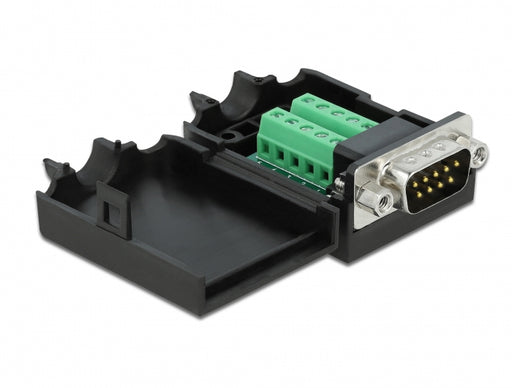 Delock 66264 D-Sub9 Male To Terminal Block With Enclosure