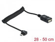 Delock 83354 Cable Usb Micro-B Male Angled > Usb 2.0-A Female Otg Coiled Cable