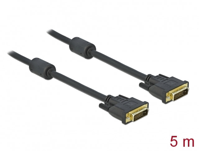 Delock 83192 Cable Dvi 24+1 Male > Dvi 24+1 Male 5 M Black