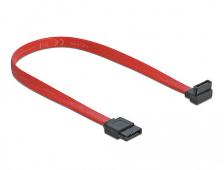 Delock 84249 Sata 3 Gb/S Cable Straight To Upwards Angled 30 Cm Red