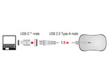 Delock 12532 Optical 4-Button Usb Type-A + Usb Type-C™ Desktop Mouse