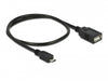 Delock 83183 Cable Usb Micro-B Male > Usb 2.0-A Female Otg 50 Cm