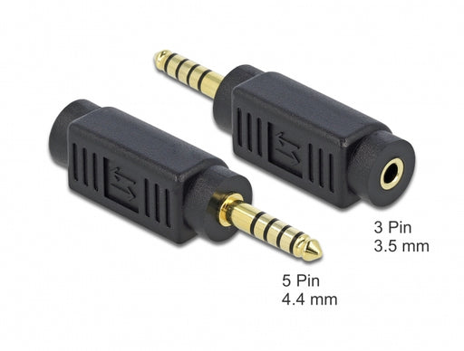 Delock 65994 Adapter Stereo Jack Male 4.4 Mm 5 Pin To Stereo Jack Female 3.5 Mm