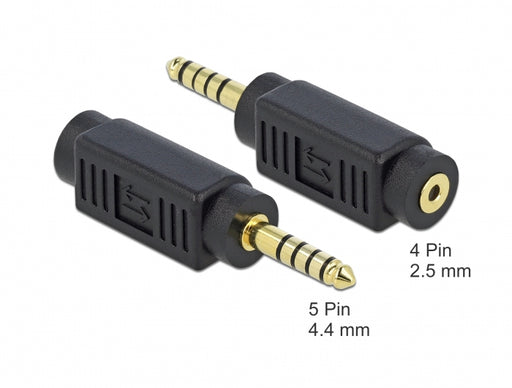 Delock 65996 Adapter Stereo Jack Male 4.4 Mm 5 Pin To Stereo Jack Female 2.5 Mm