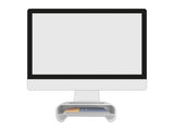 Delock 18324 Monitor Stand With Drawer White