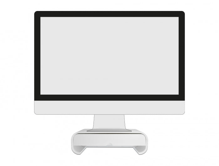 Delock 18324 Monitor Stand With Drawer White